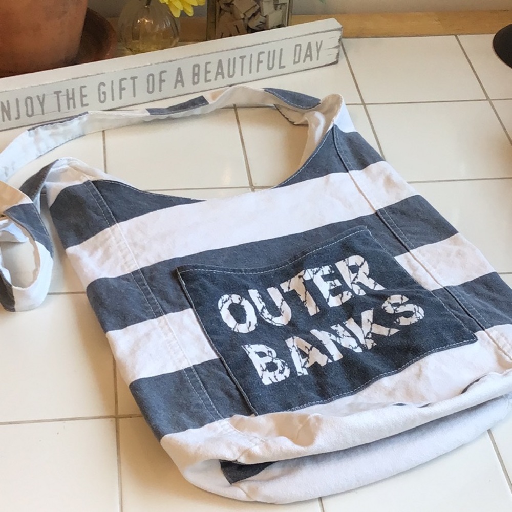 ‘Lucky 7’ Canvas Hobo Style Tote (#2)